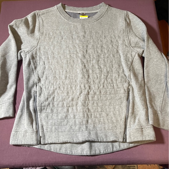 Lululemon Fleece Be True Crew Heathered Medium Grey - Size 12 Pocket - Picture 5 of 11